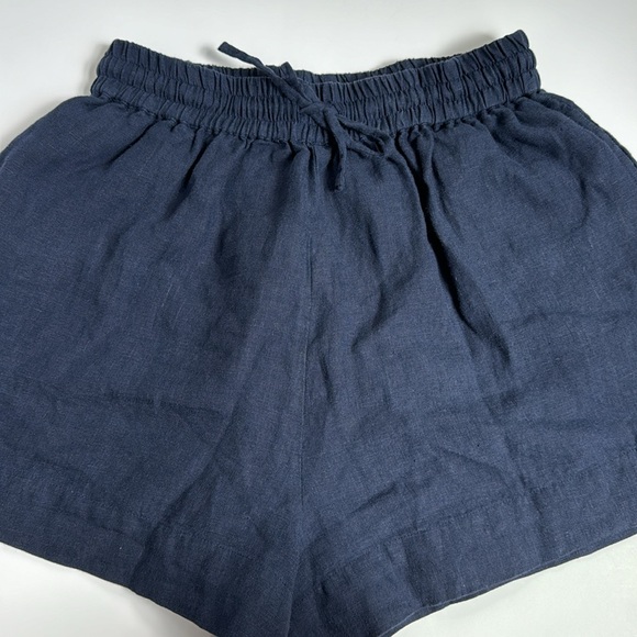 Mamène Vacation Shorts Navy Linen Size 2 (M/L) - Picture 5 of 10